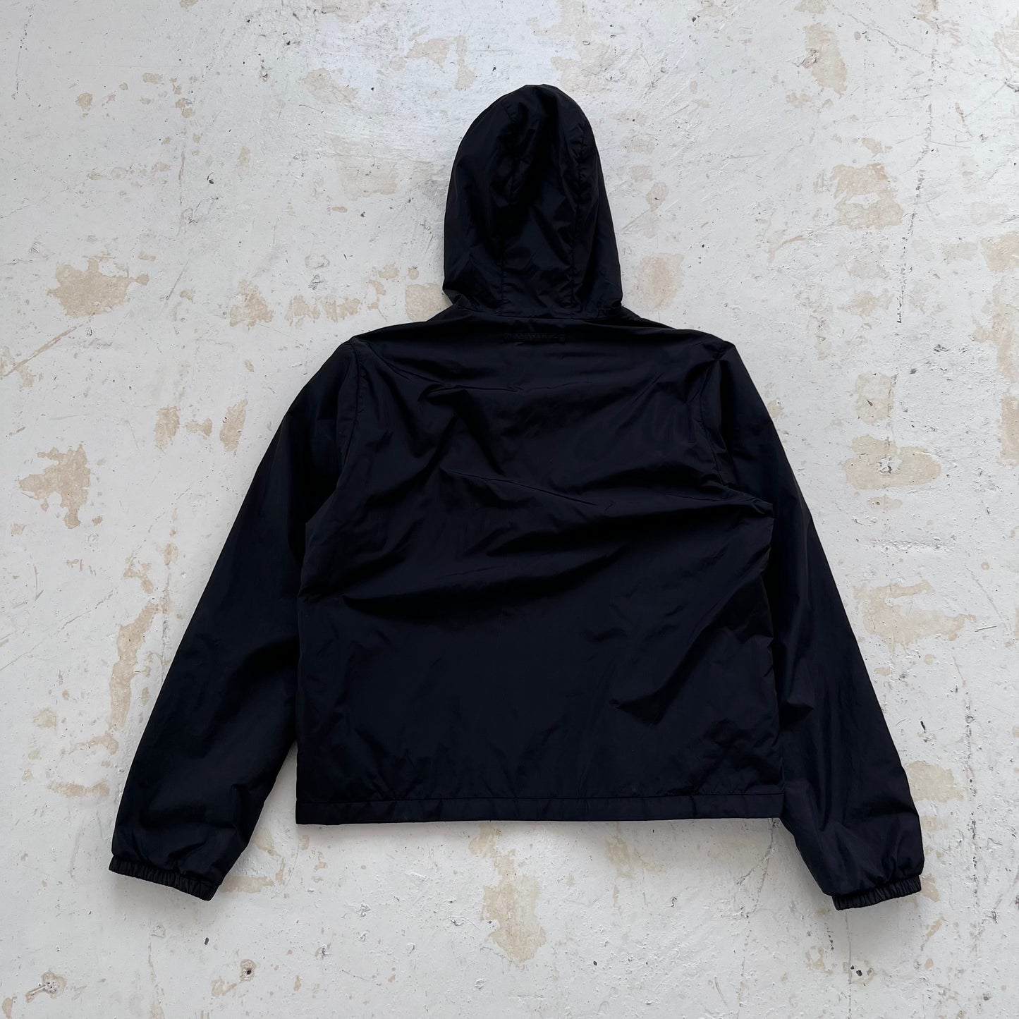 fw2008 prada sport hooded padded black windbreaker | Black, Black