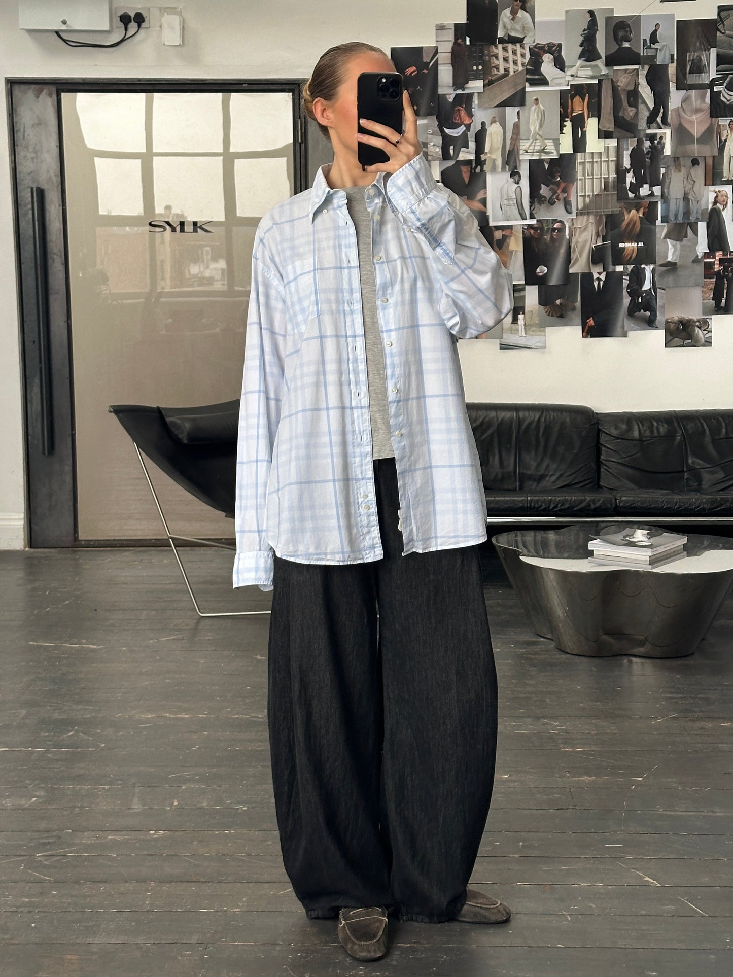 Burberry London 2000s Cotton Check Shirt - XL