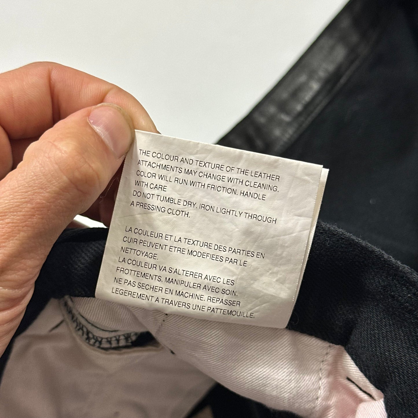 Comme Des Garçons Homme 2007 Leather Stripe Detail Jeans - S/M | Default Title, Black