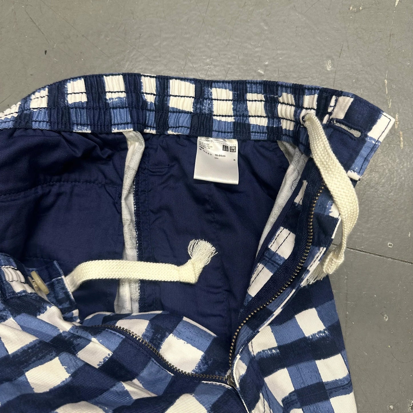 Uniqlo X Marni Wide Fit Check Shorts In Blue (S)