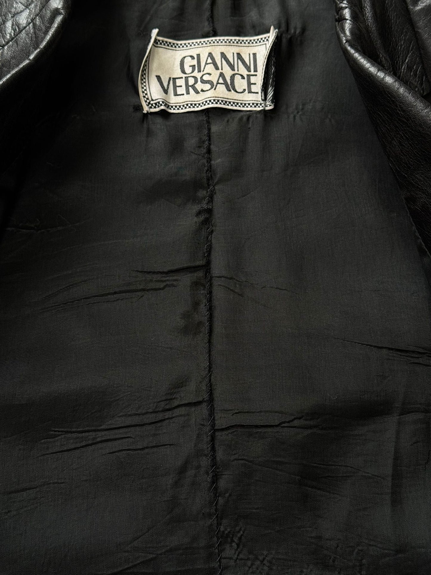 Gianni Versace 1990s Fitted Leather Jacket - XS