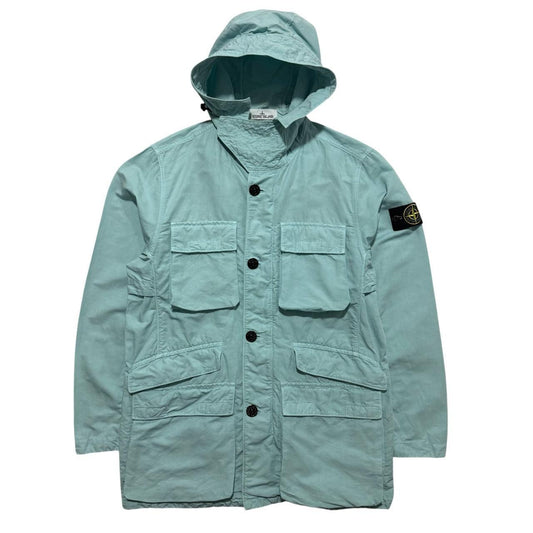 Stone Island Tela Cottone Multipocket Jacket | Medium, Aqua