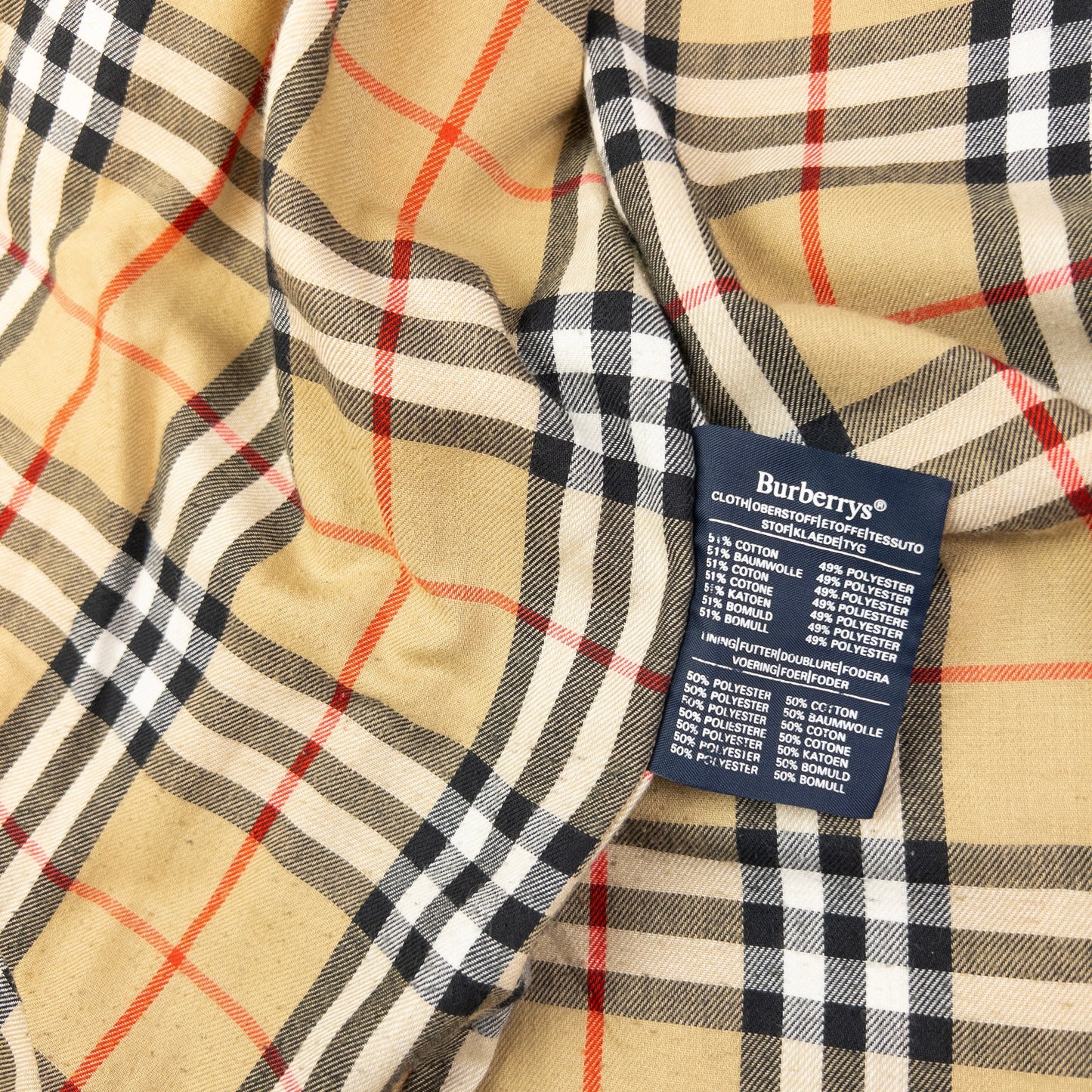 Vintage Burberry Nova Check Lined Trench Jacket Womens Size XL