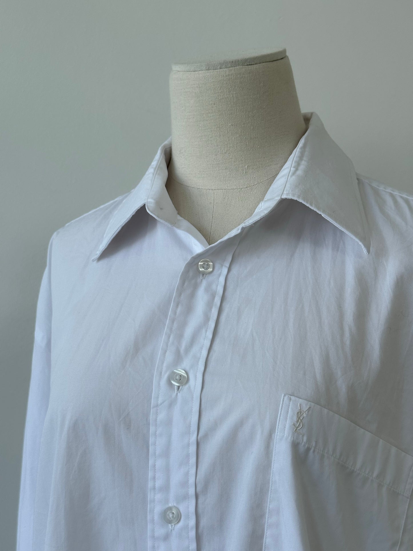 Yves Saint Laurent 1990s Cotton Logo Shirt - XL