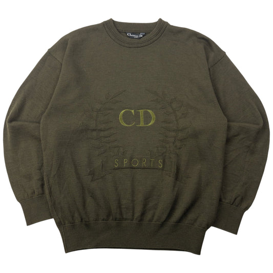 Vintage 90s Dior Sports Embroidered Jumper Size S | Small, Multicoloured