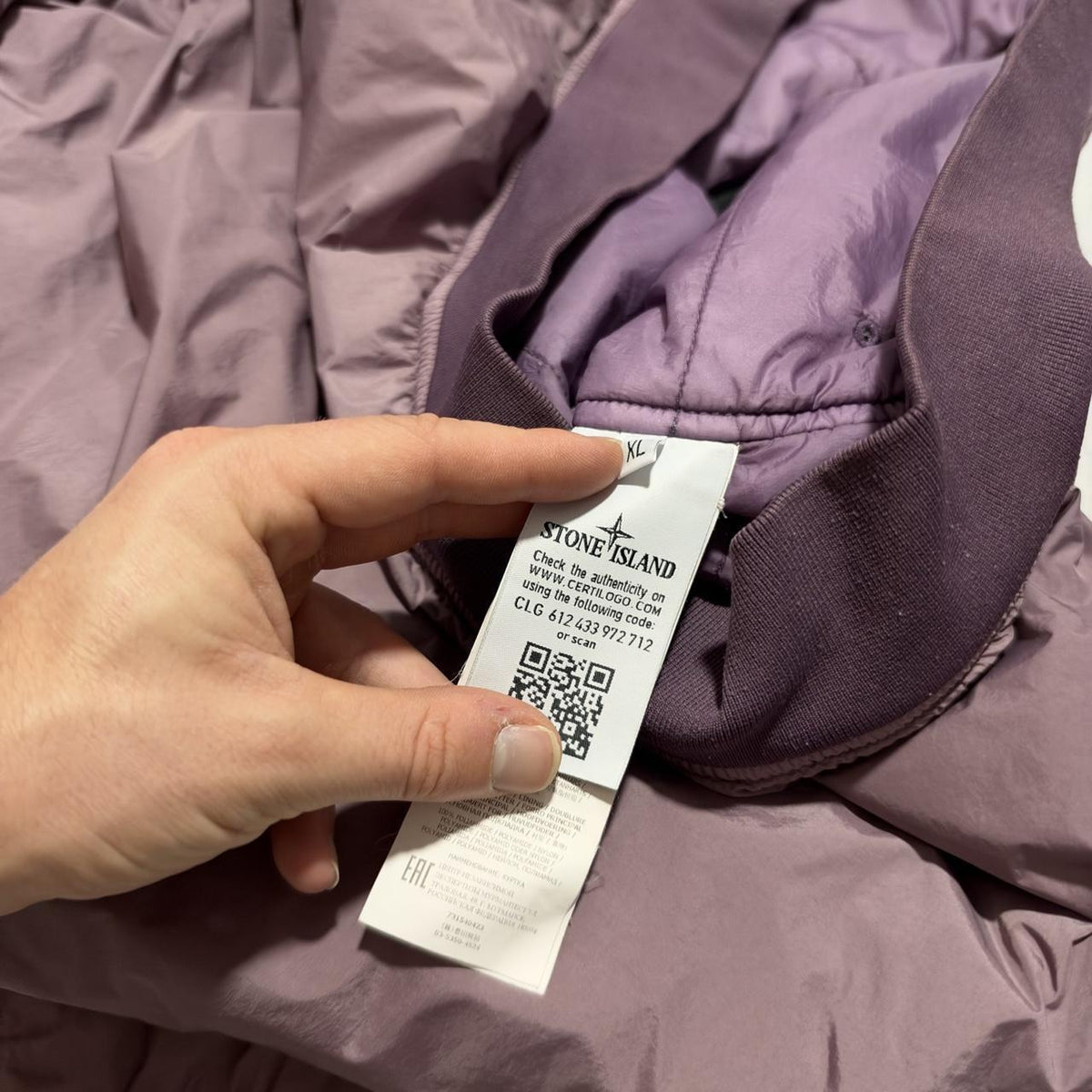 Stone Island Garment Dyed Crinkle Reps Jacket | XL, Lavender