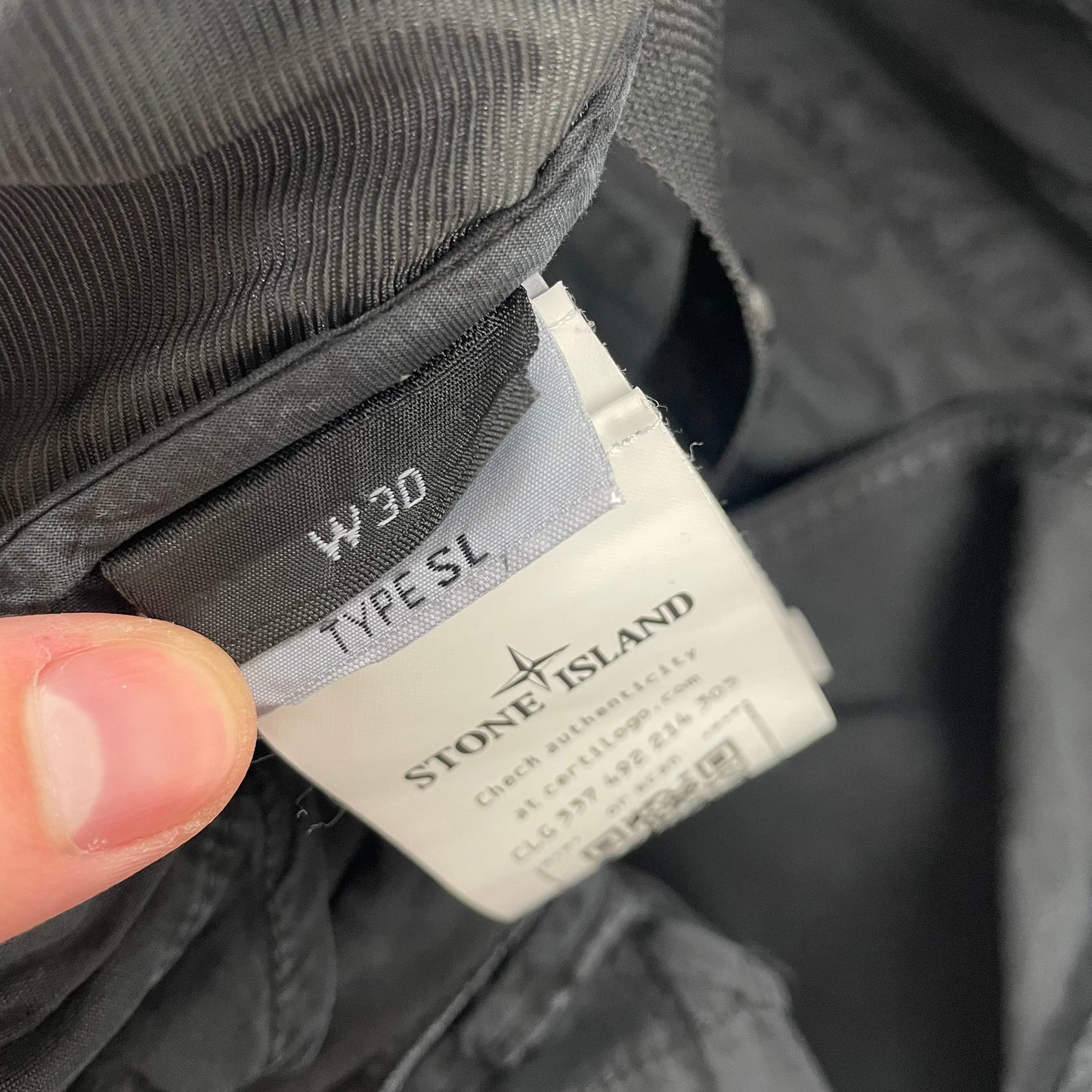 Stone Island Cargos, W30” | O/S, Black