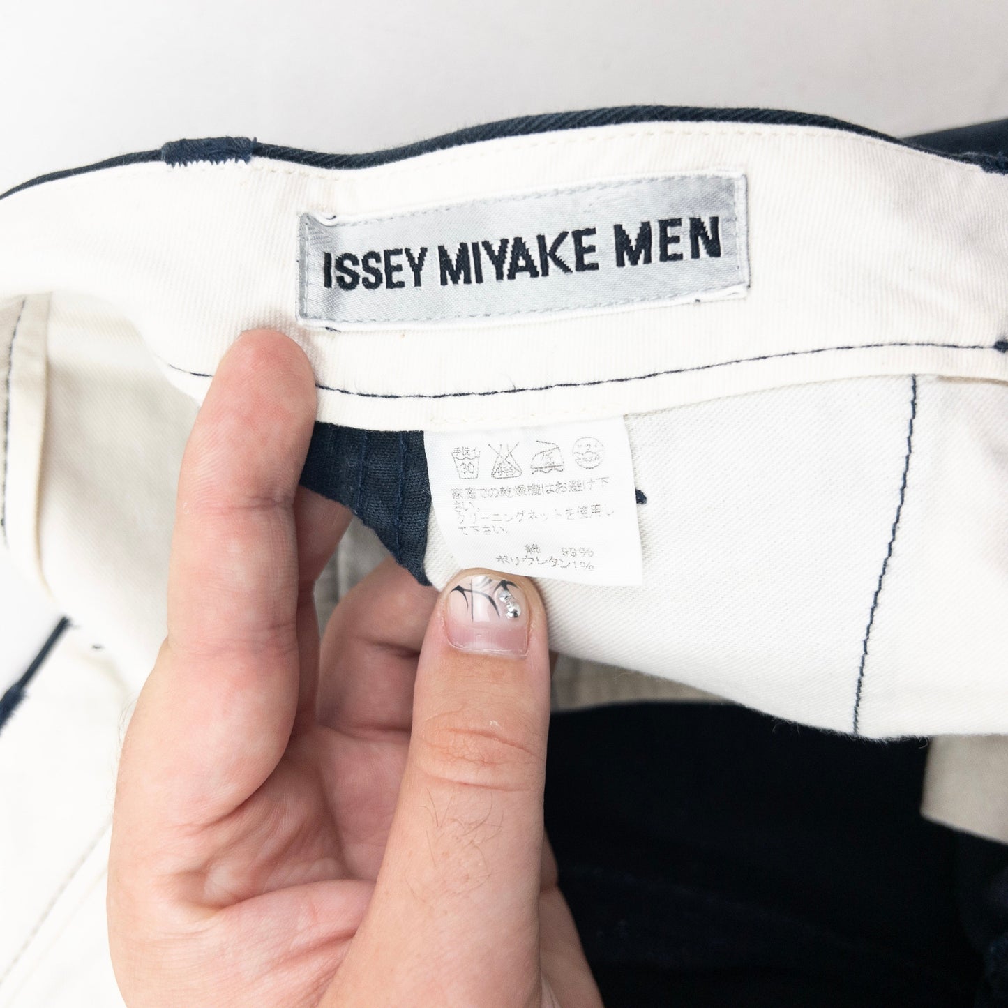 Vintage 90s Issey Miyake MEN Trousers Size W28 | W28, Navy