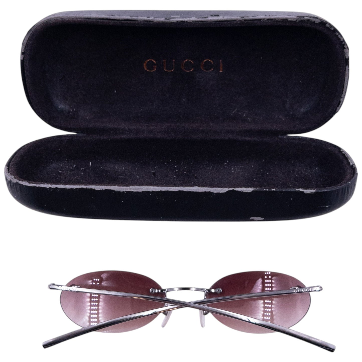 Vintage 2000s Gucci By Tom Ford Rimless Sunglasses | O/S, Brown