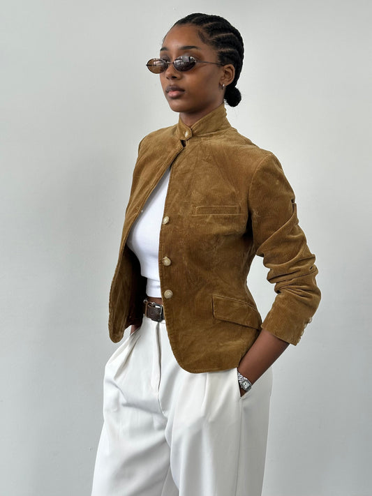 Ralph Lauren 2000s High Neck Corduroy Jacket - XS