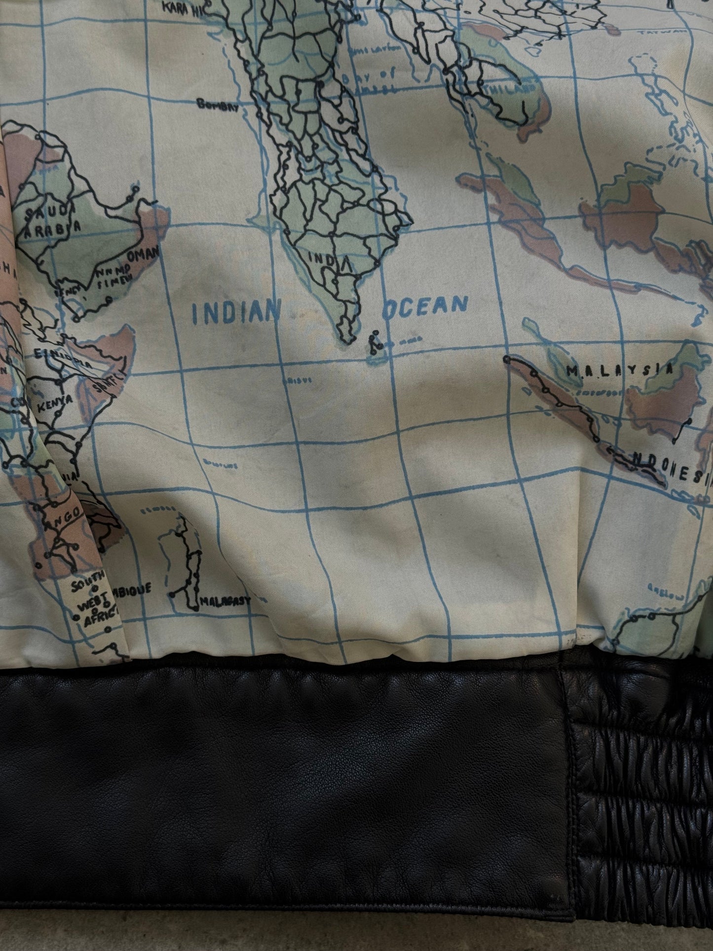 Vintage 1990s Leather Bomber Jacket - M