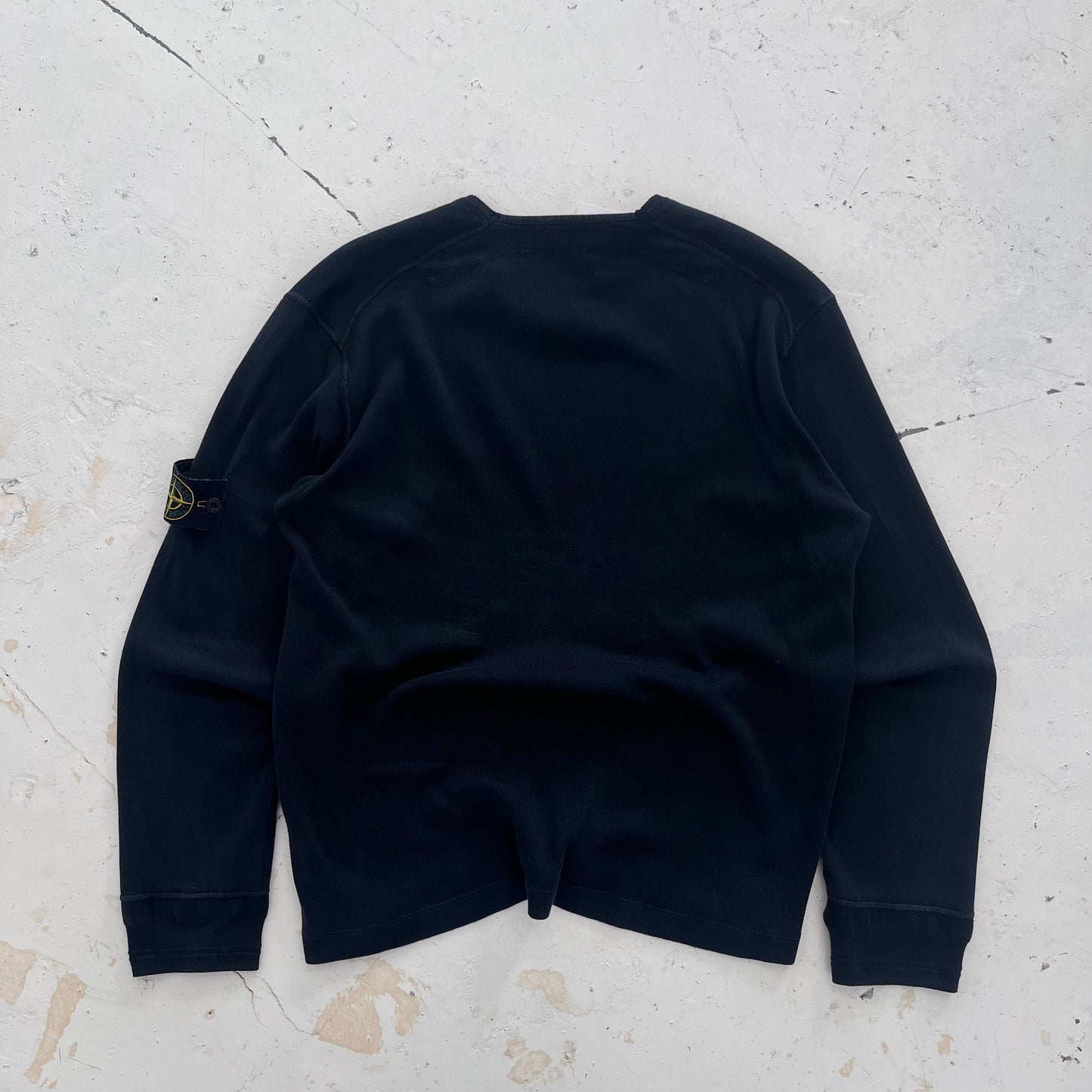 ss2002 stone island crewneck | Black, Black