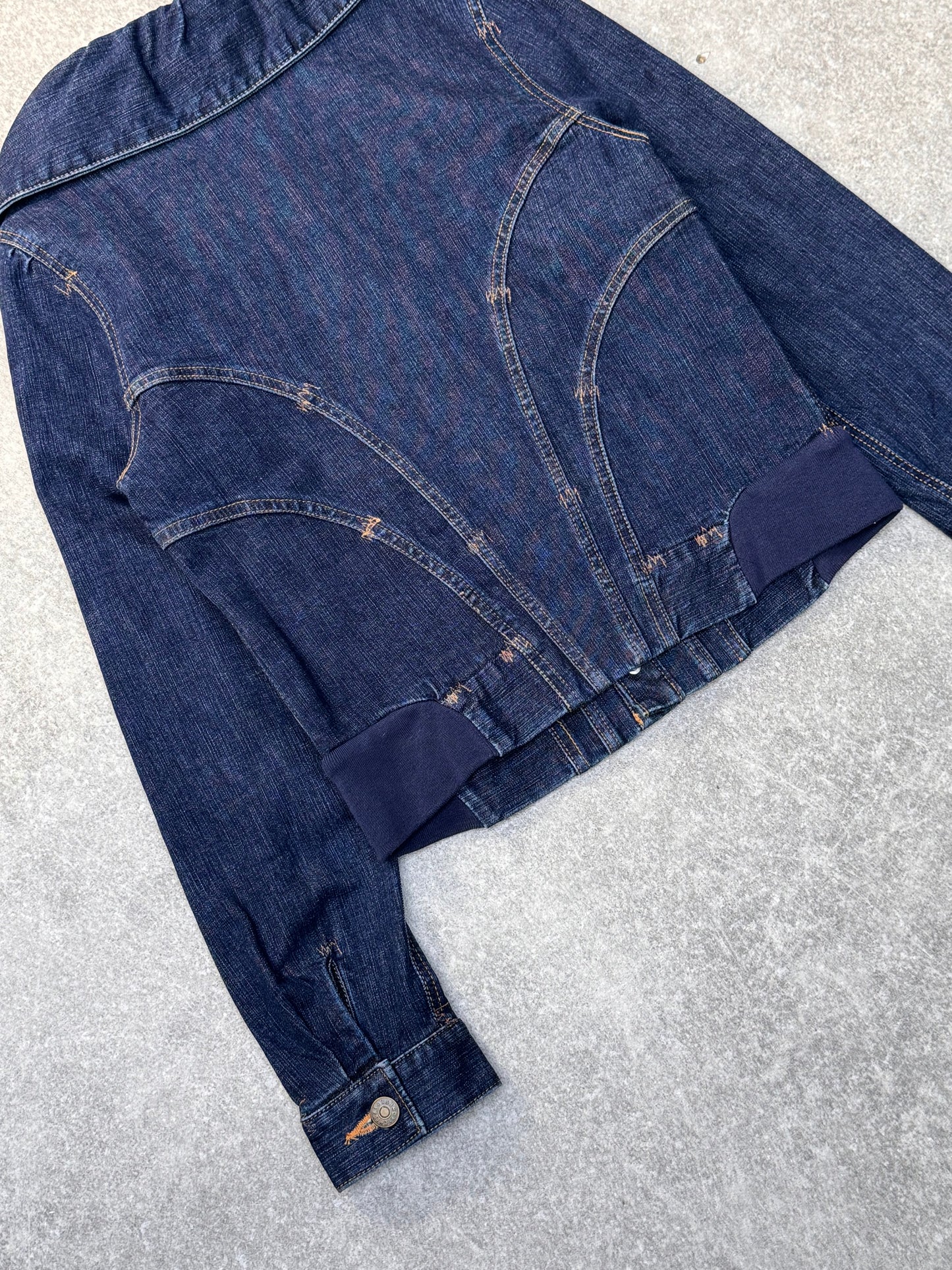 Tsumori Chisato Enlarged Collar Cropped Denim Jacket