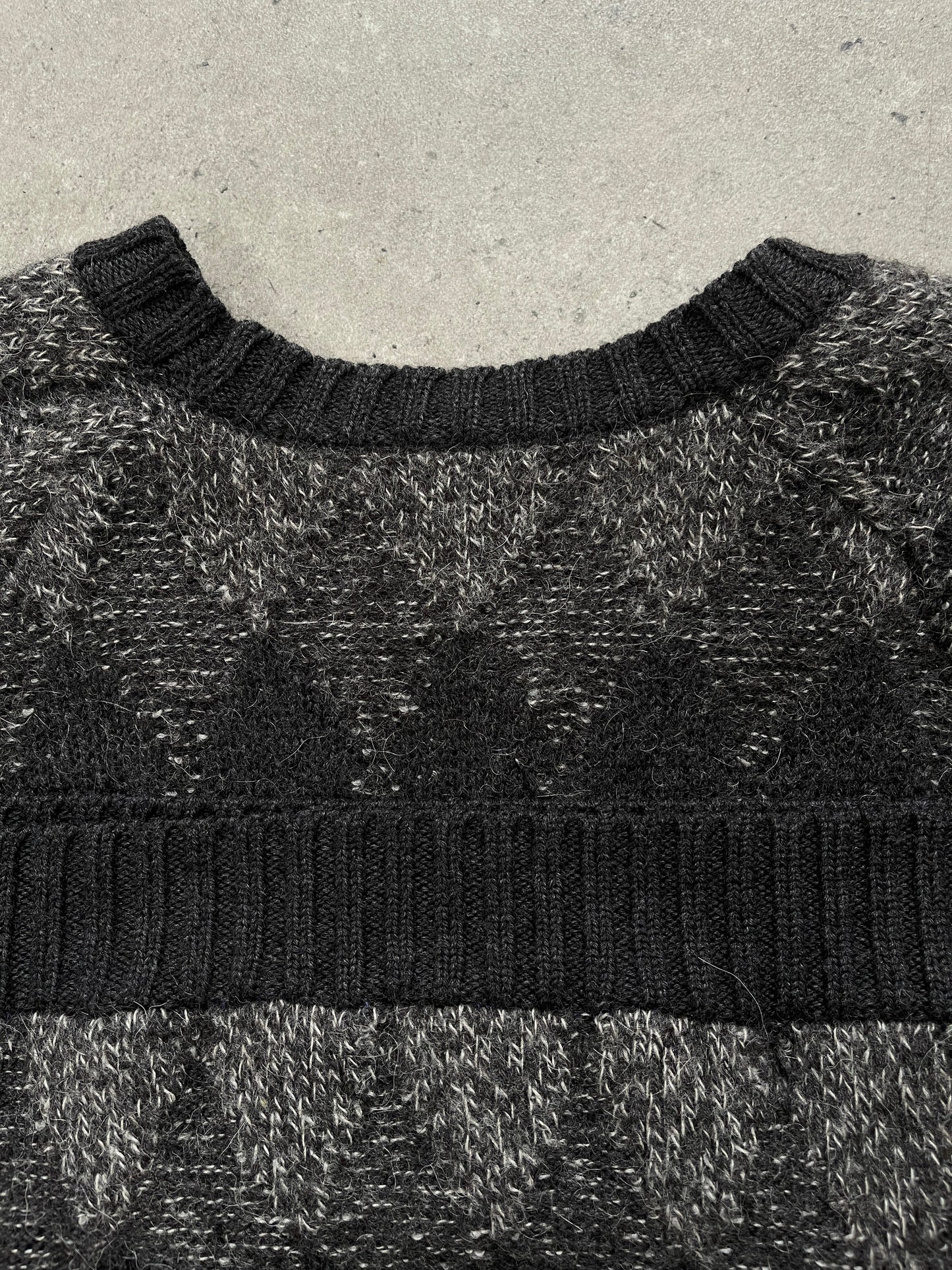 Vintage 1990s Wool Mohair Cropped Jumper - M