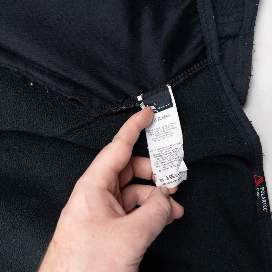 Vintage Oakley Embroidered Zip Up Fleece Jacket Size L