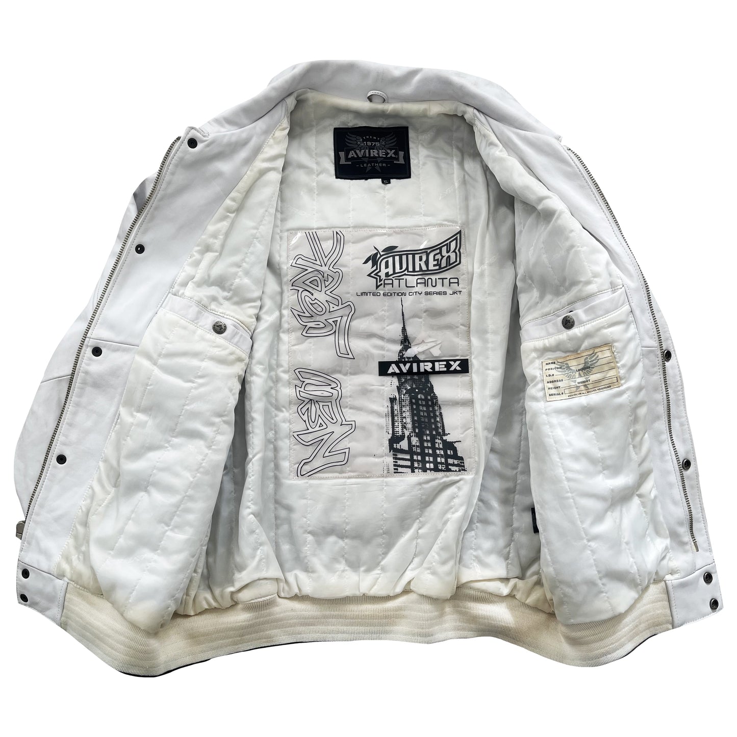 Avirex Limited Edition Leather Varsity Jacket - XL | XL, White