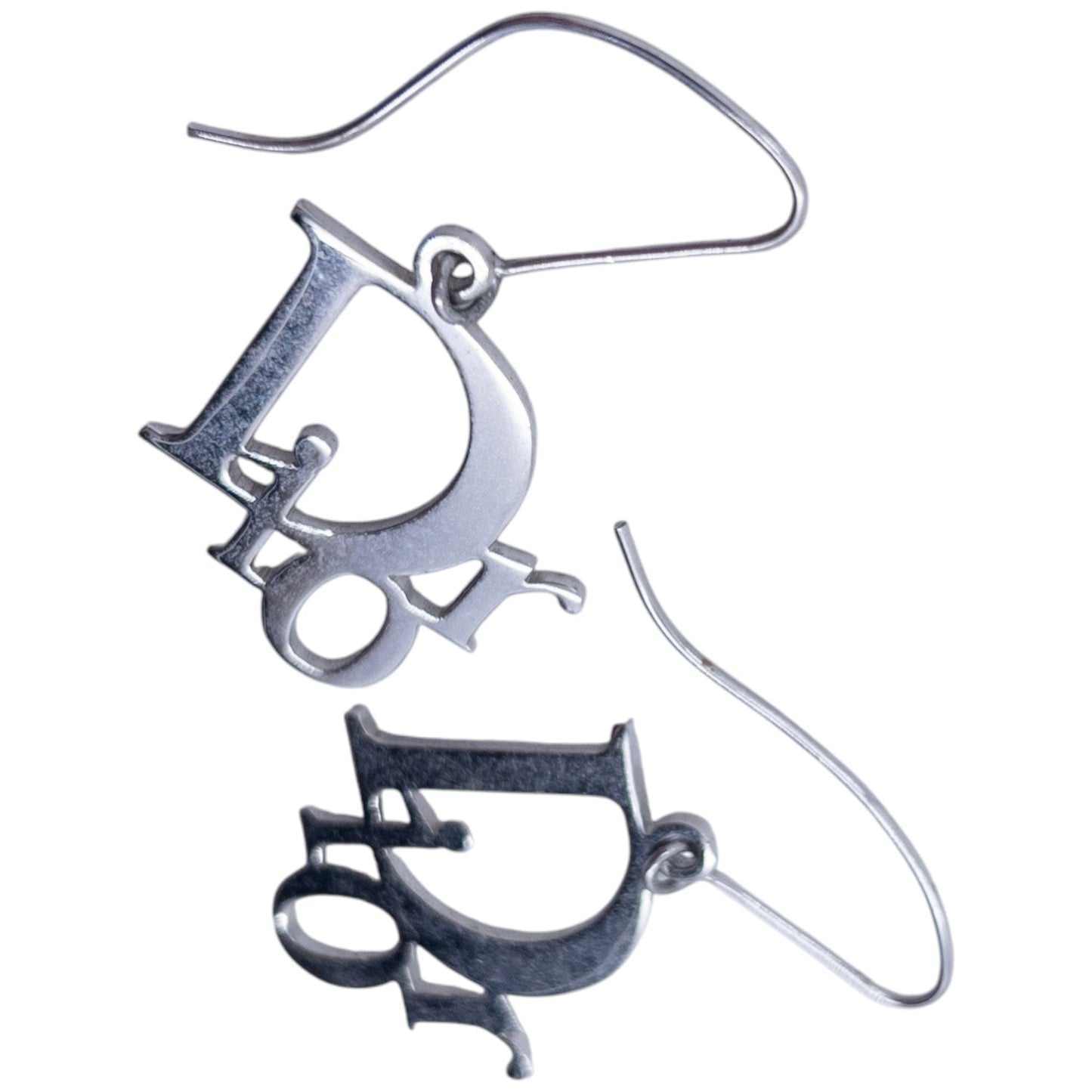 Vintage 2000s Dior Silver Logo Earrings