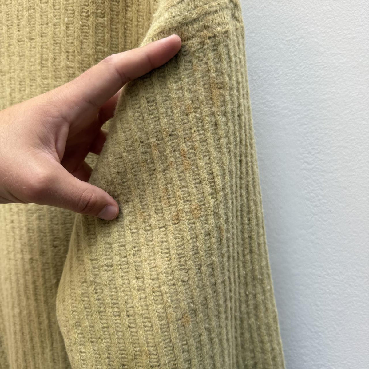 90’s Stone Island Ribbed Wool Blend Knit Jumper (M/L) | Medium, Beige