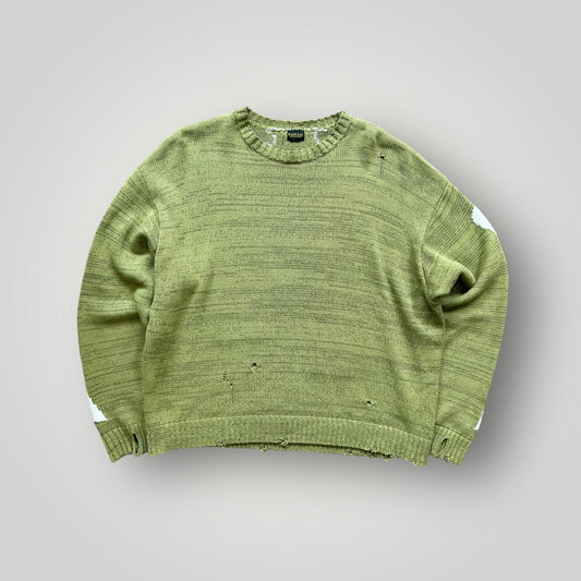 Kapital 5G Distressed Intarsia Knit XL