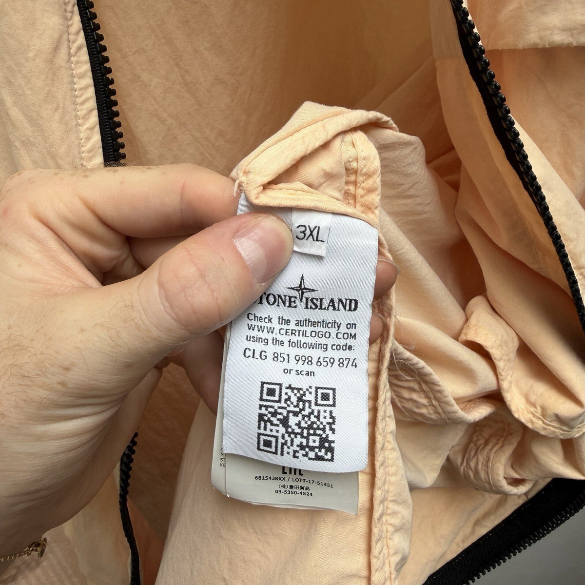 Stone Island Marina Lightweight Jacket (3XL) | XXXL, Pink