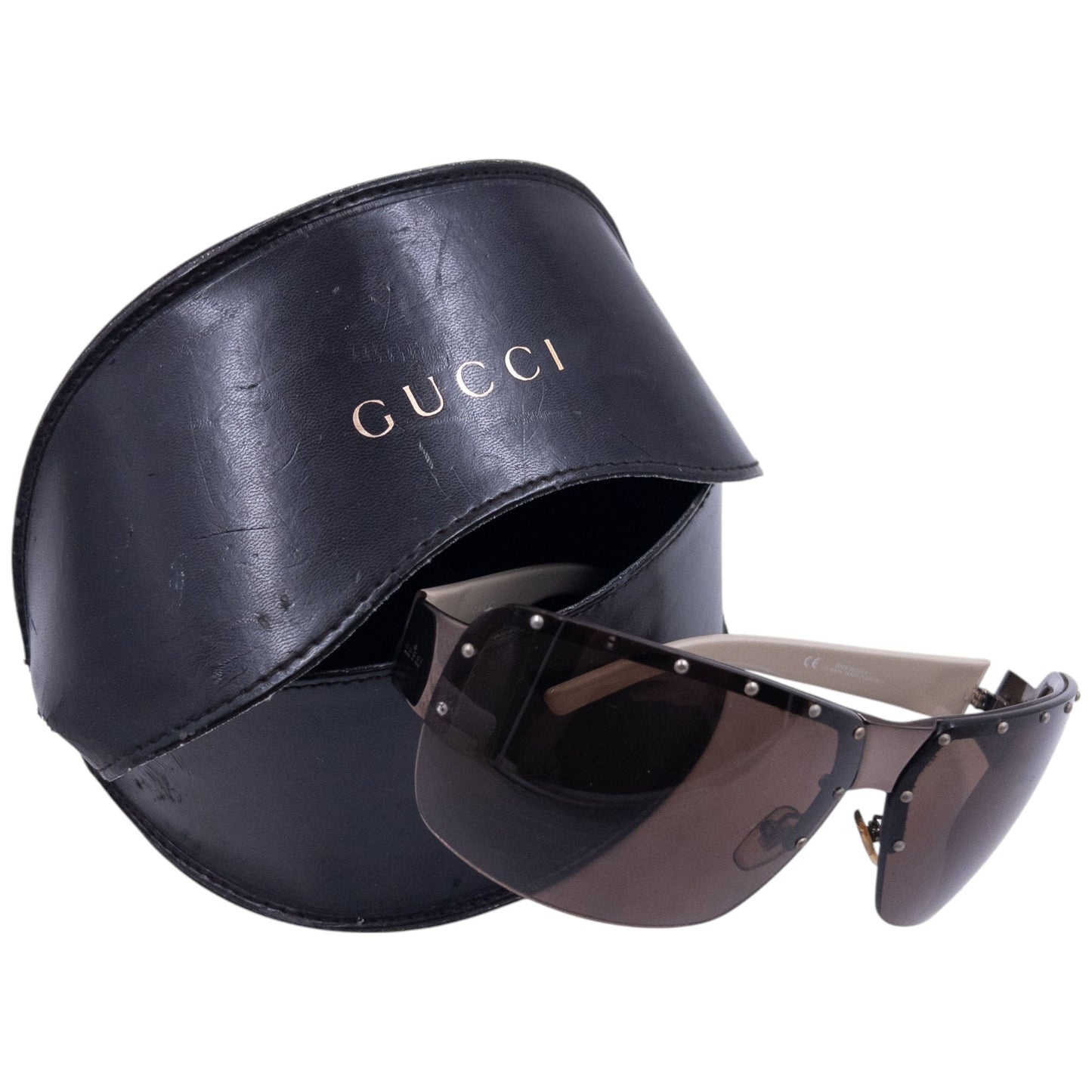 Vintage 2000s Gucci By Tom Ford Monogram Sunglasses | O/S, Beige