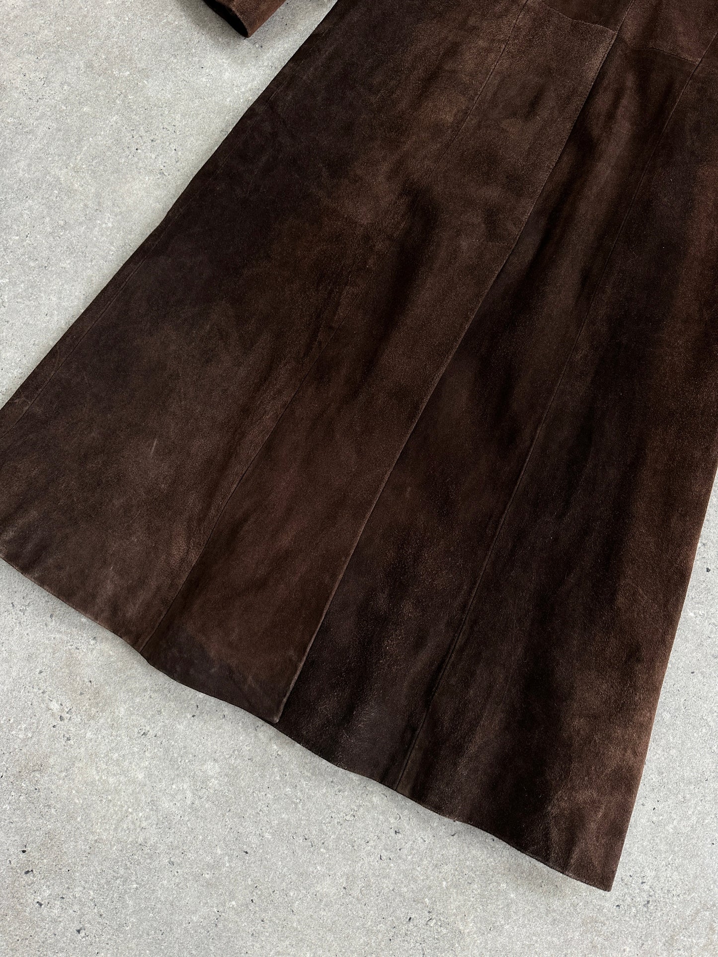 Vintage Suede Trench Coat - S