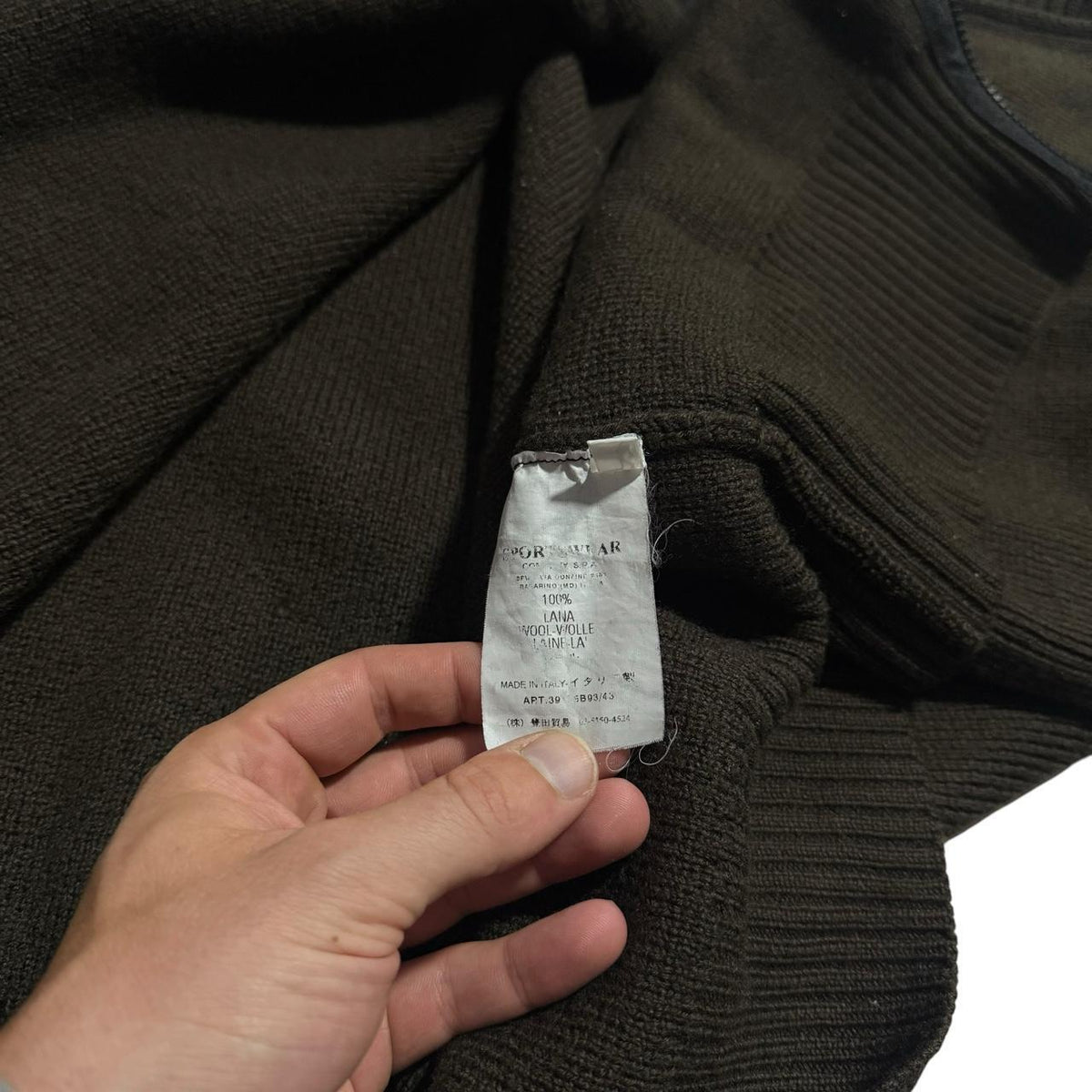 Stone Island 2000's Zip Up Knit | XL, Brown
