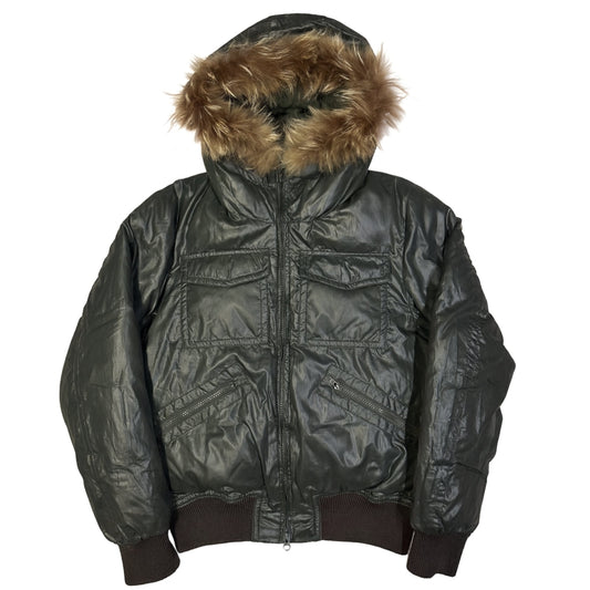 Takeo Kikuchi Jacket With Fur Hood In Green ( M )