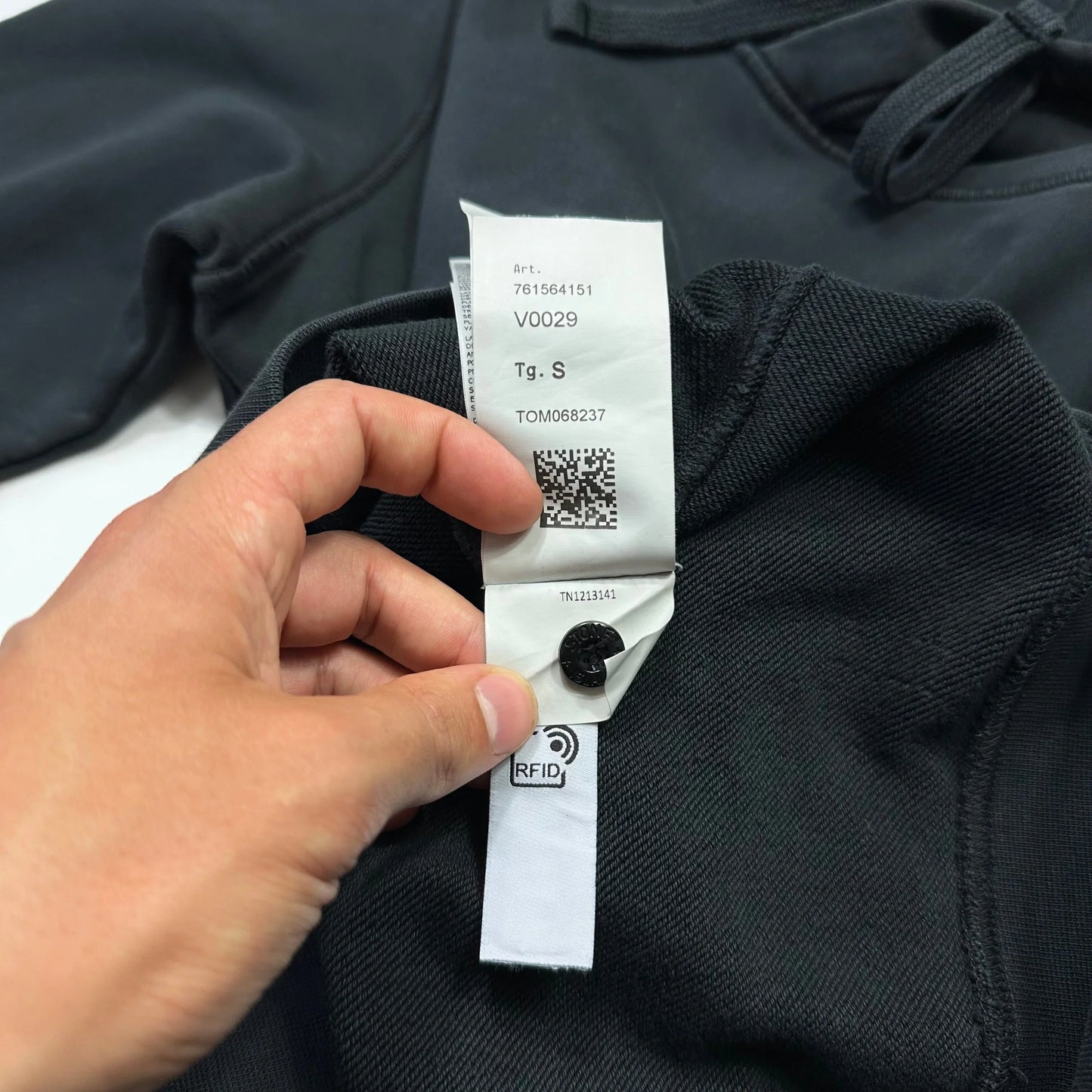 Stone Island AW20 Black Pullover Hoodie - S/M