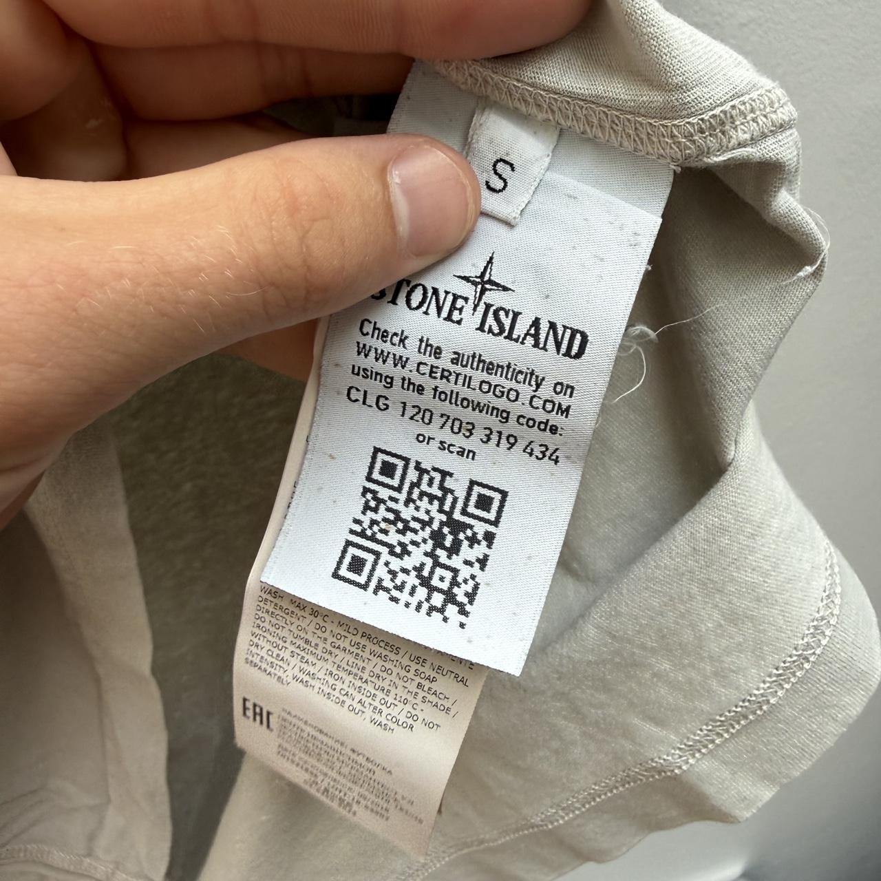 Stone Island Logo T-shirt in light grey (S) | Small, Grey