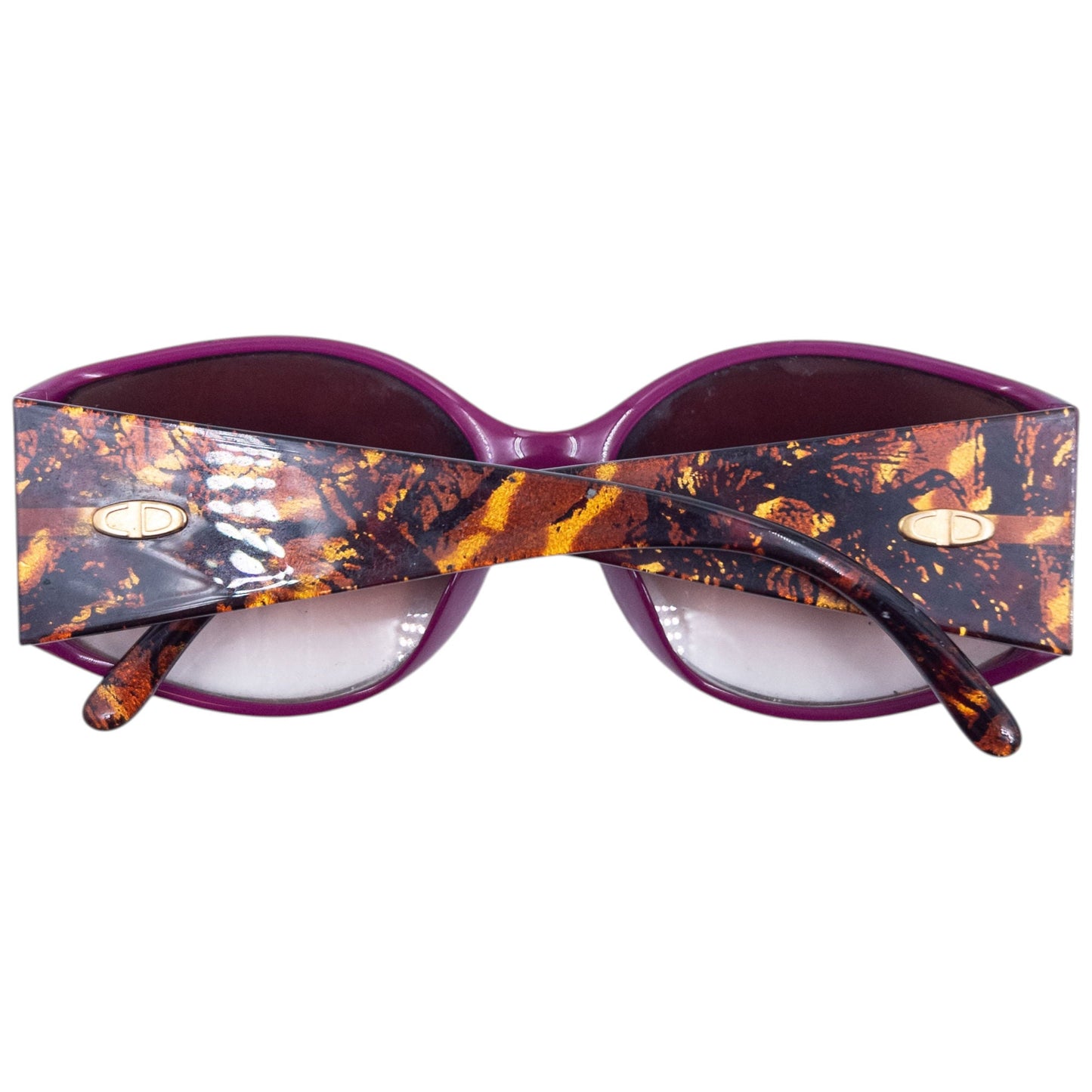Vintage Dior Pattern Sunglasses | O/S, Tortoiseshell, Purple