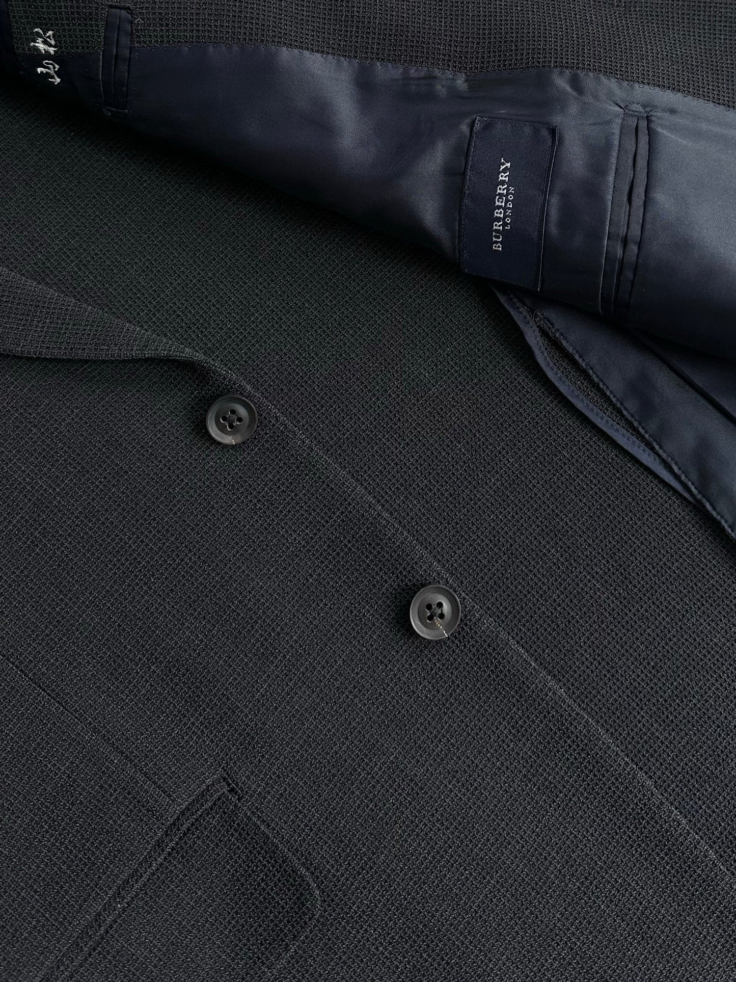 Burberry London 2000s Wool Single Breasted Woven Blazer - M