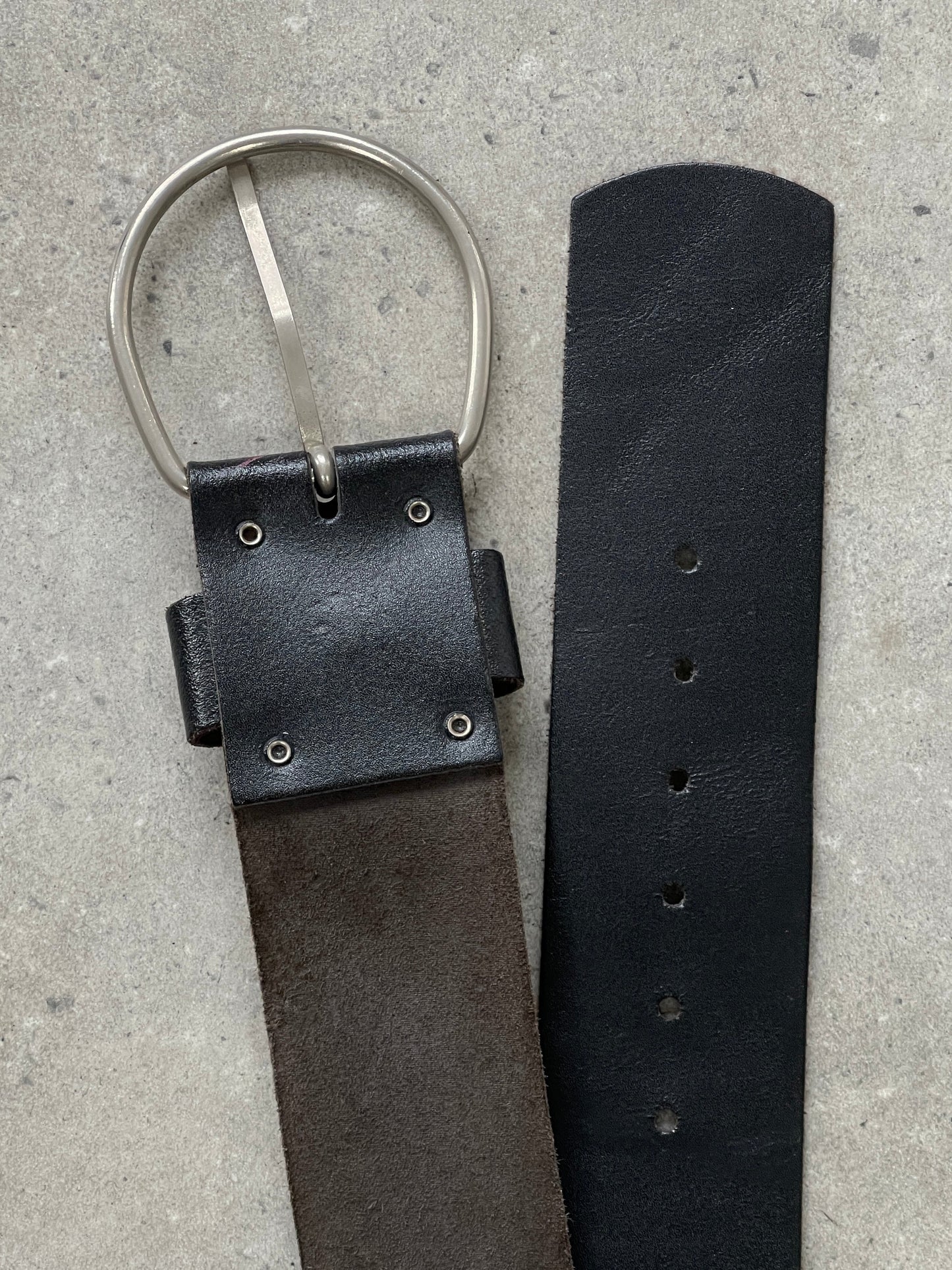 Vintage 1990s Chunky Leather Belt - W28-32
