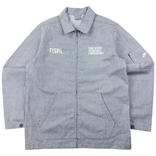 Vintage 2000s Nike Sport Research Laboratory Striped Zip Up Jacket Size XL