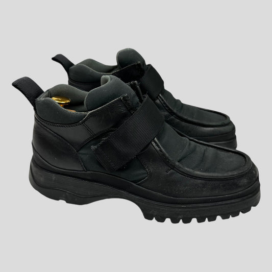 Prada 00’s Leather Low Combat Strap Boots - UK8/8.5 | O/S, Black