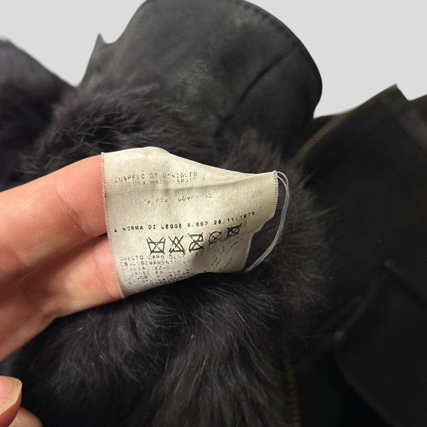 Versace VJC 90’s Leather Fur Sheepskin Afghan Coat - M | Default Title, Black