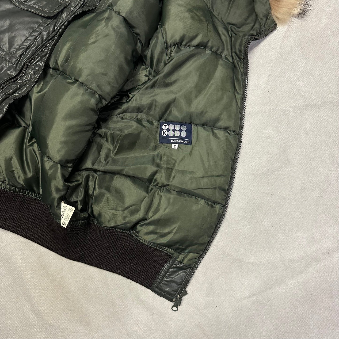 Takeo Kikuchi Jacket With Fur Hood In Green ( M )