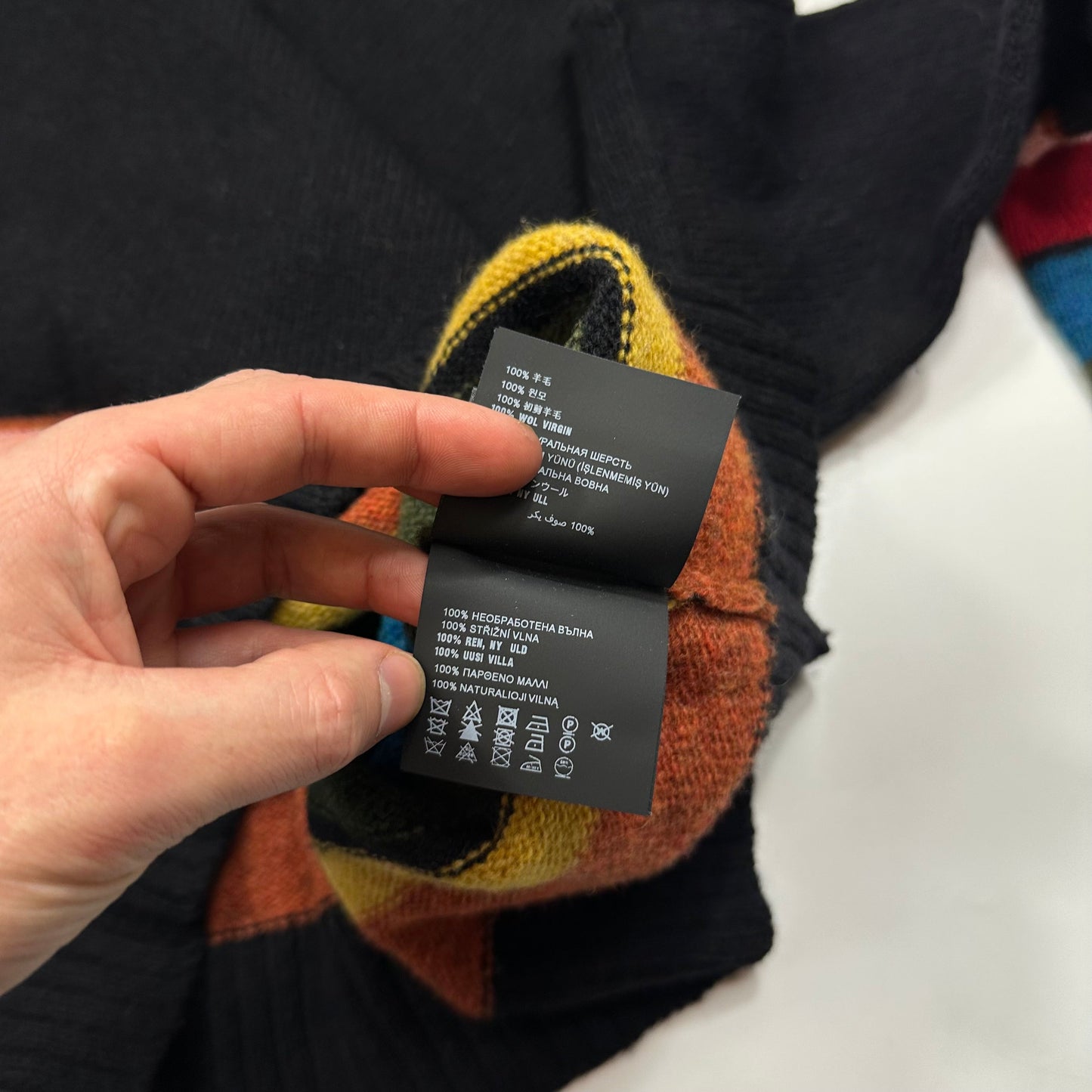 Prada 2018 Heavy Virgin Wool Rainbow Stripe Crewneck Knit - M