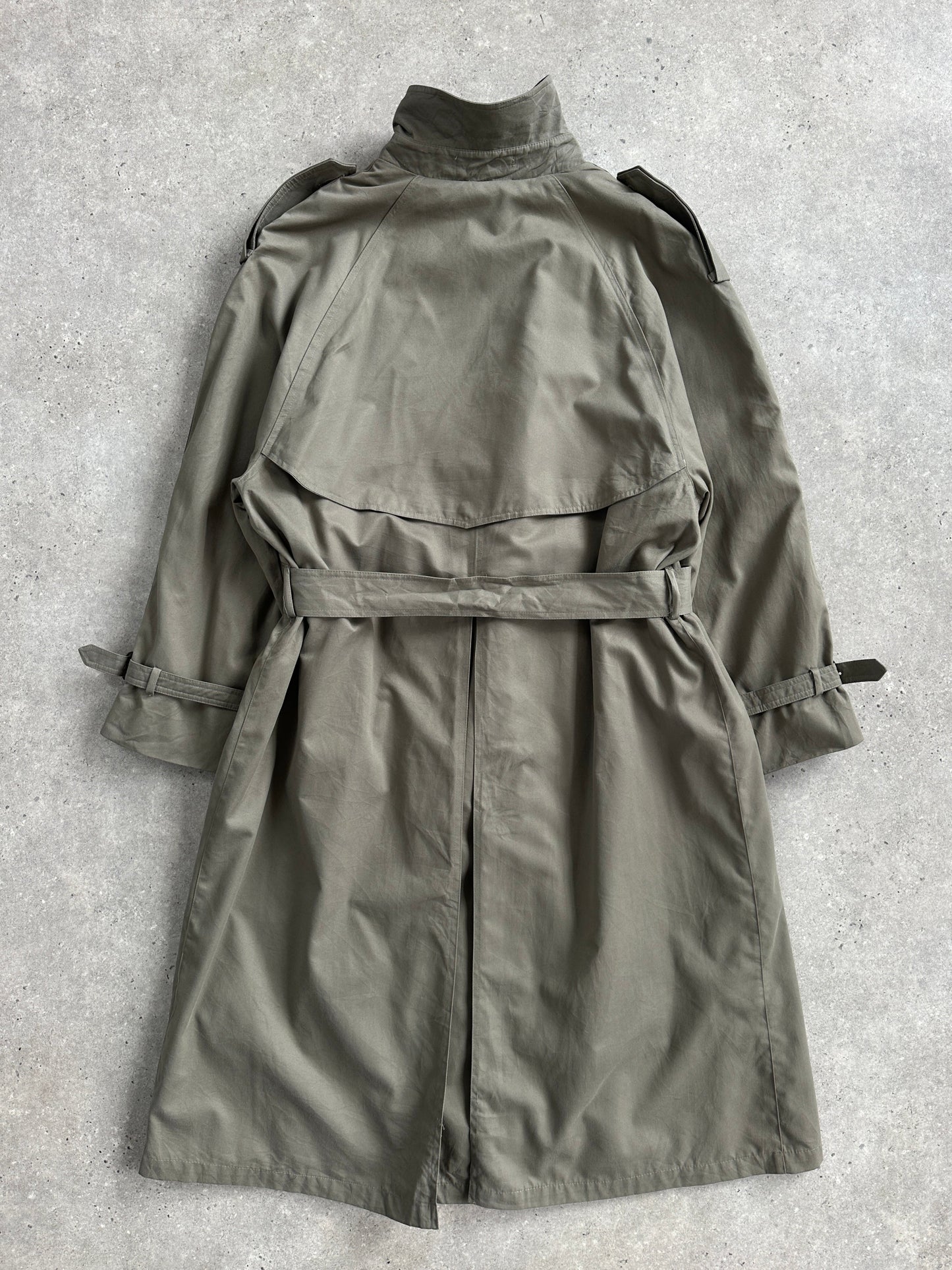 London Fog 1980s High Neck Belted Trench Coat - XXL