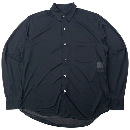 Vintage 90s Comme Des Garçons Sheer Long Sleeve Button Up Shirt Size S | Small, Black