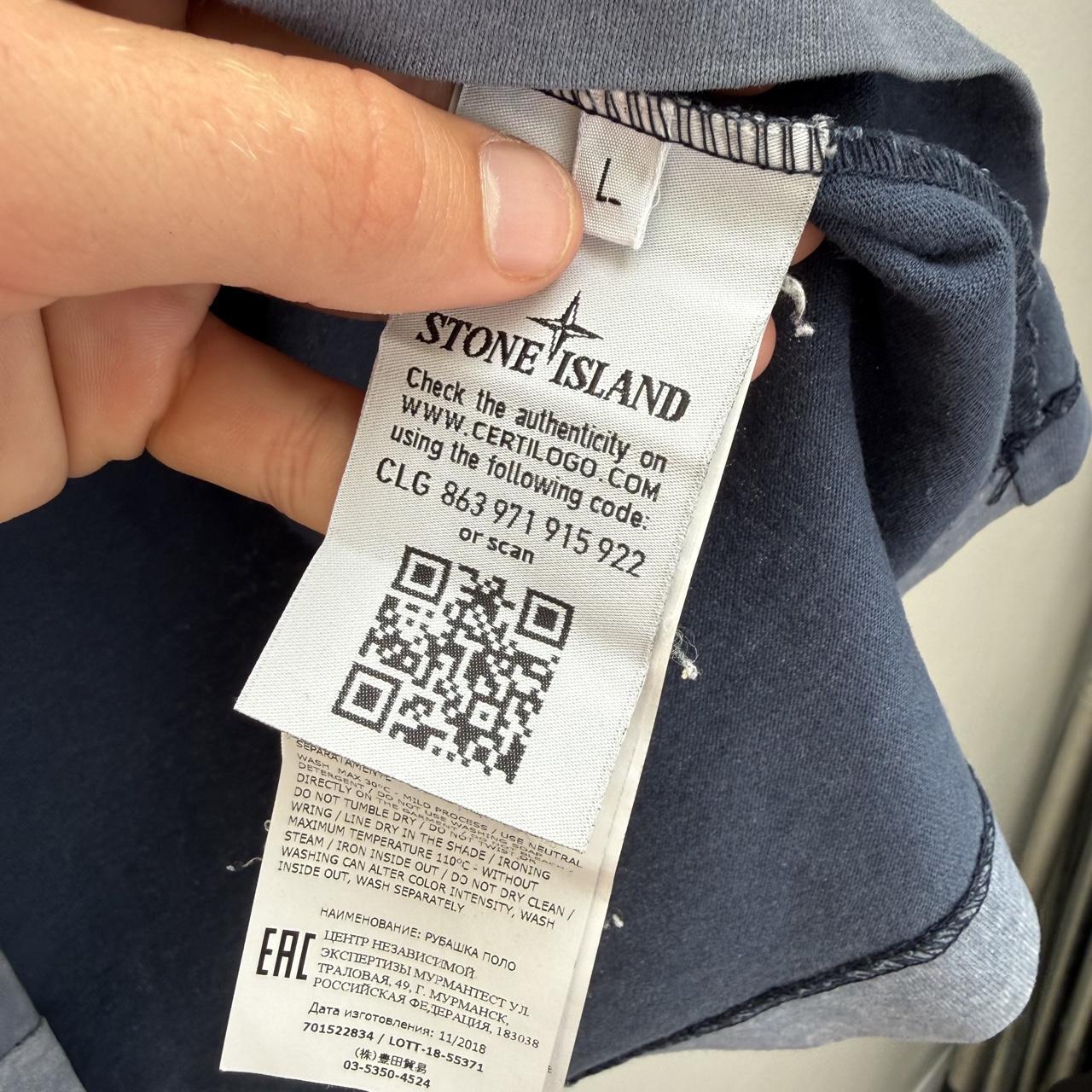 Stone Island Colour Block Polo Shirt (L) | Large, Navy
