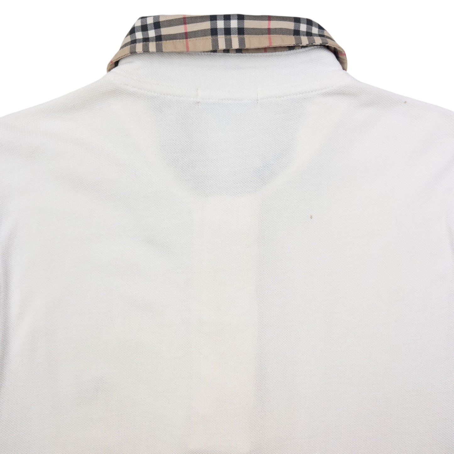 Vintage Burberry Nova Check Collar Polo Shirt Size M