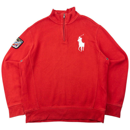 Vintage Polo Ralph Lauren Q Zip Sweatshirt Size M | Medium, Red