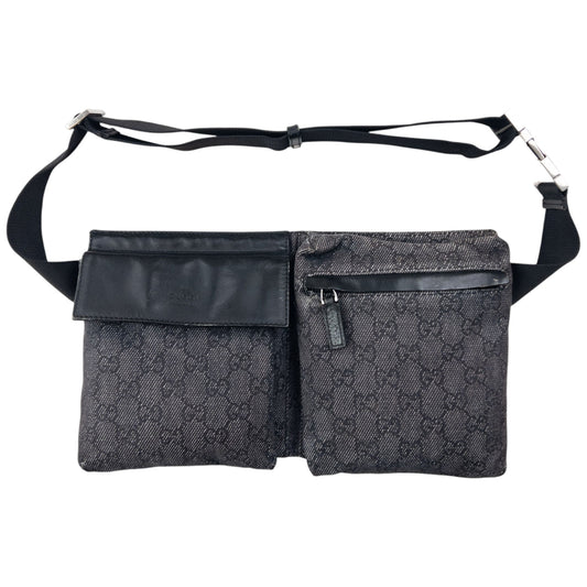 Vintage 2000s Gucci Monogram Crossbody Bag | O/S, Black