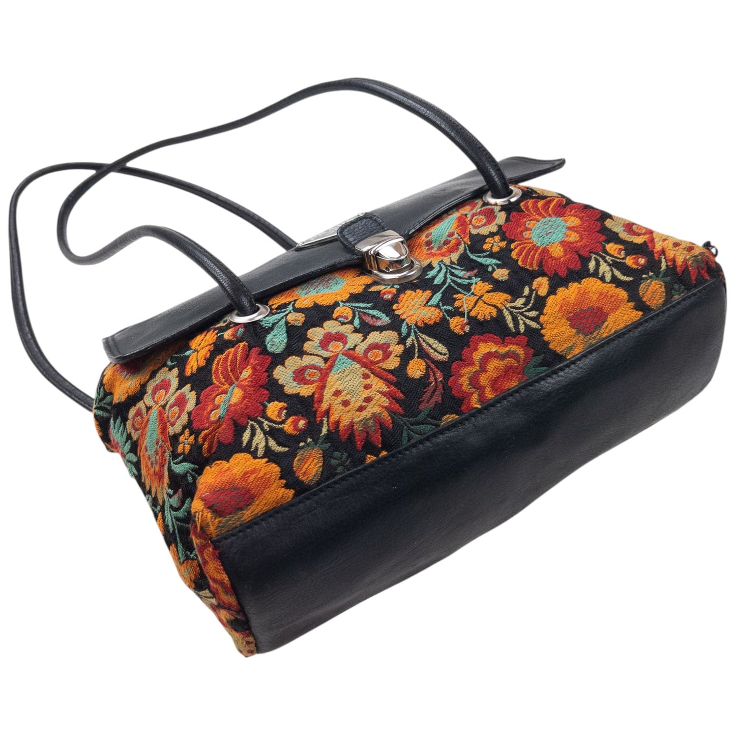 Vintage 90s Prada Floral Shoulder Bag