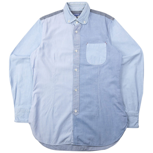 Vintage 2000s Junya Watanabe X Comme Des Garçons MAN Button Up Shirt Size M | Medium, Blue