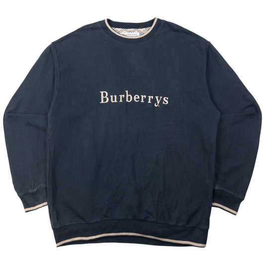 Vintage 90s Burberry Embroidered Sweatshirt Size L | Large, Multicoloured