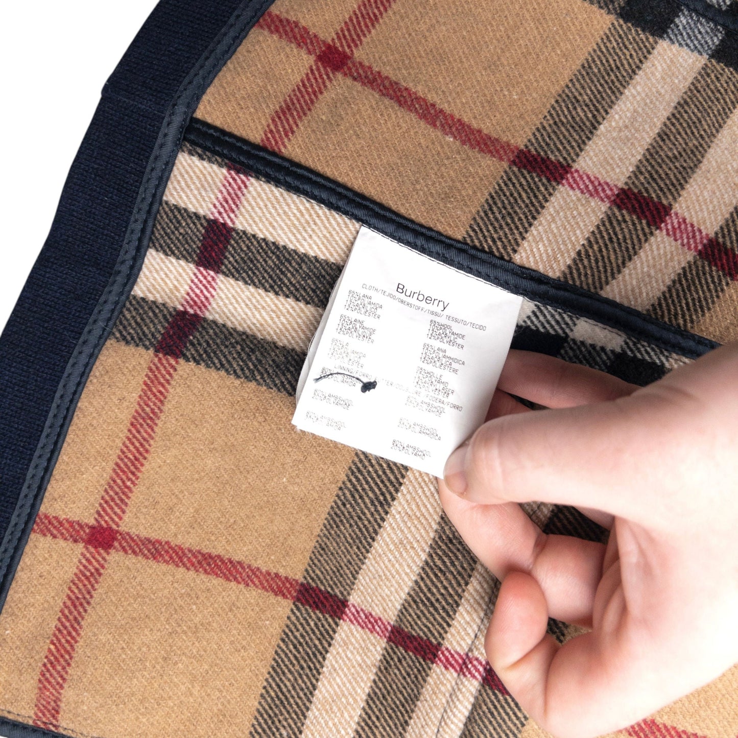 Vintage 2000s Burberry Nova Check Lined Wool Peacoat Jacket Womens Size M