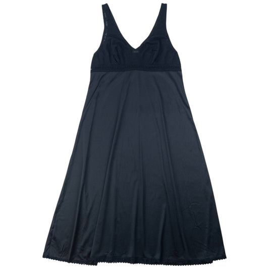 Vintage 2000s Dior Lingerie Monogram Lace Slip Dress Womens Size L | Large, Black