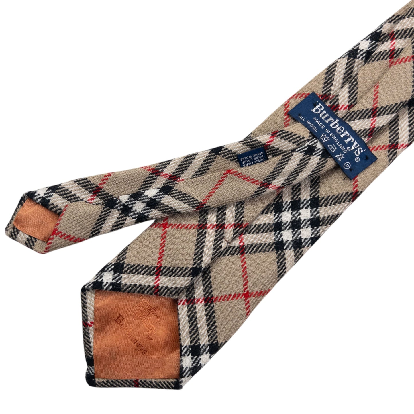 Vintage Burberry Nova Check Wool Tie